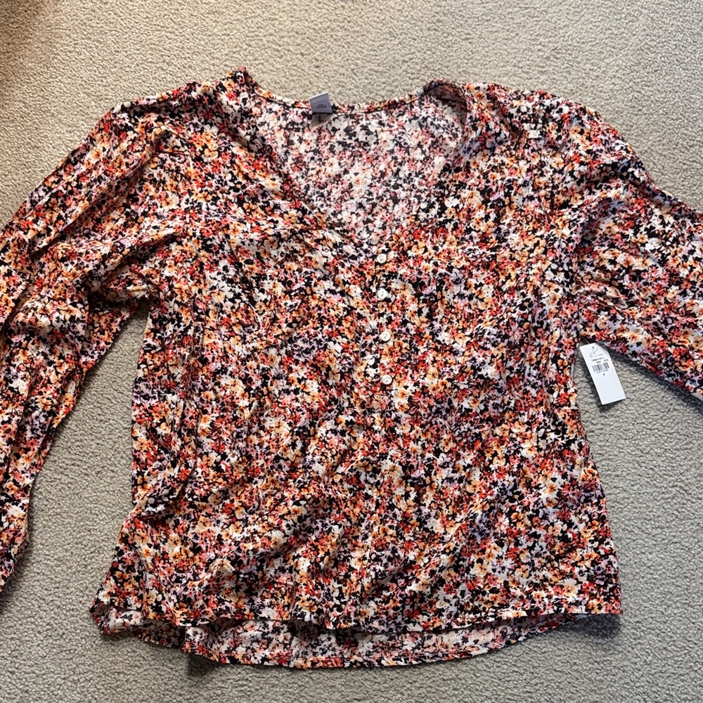 Old Navy Multicolor Floral Blouse